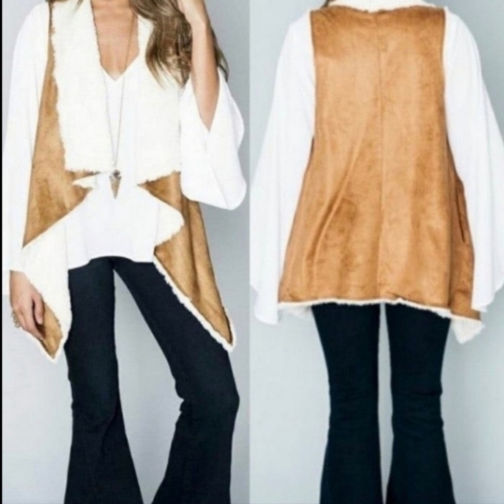 Show Me Your Mumu Vagabond Sherpa Vagabon Vest Size Small